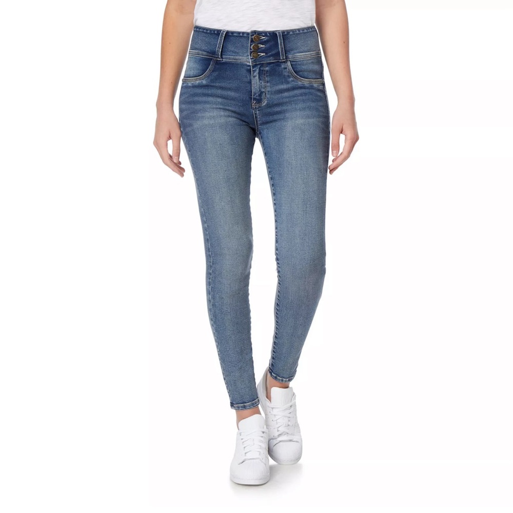 WallFlower Juniors' High-Rise Sassy Ankle Jeggings (Dulce)